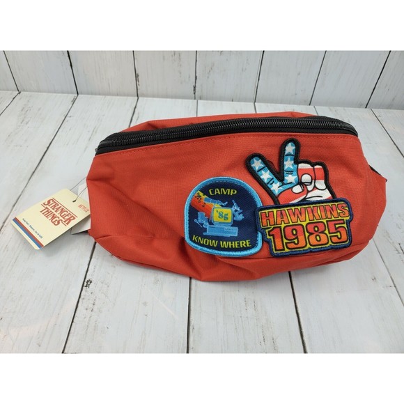 Funko Stranger Things Hawkins 1985 Fanny Pack Waist Pack Red Camp Know Where NWT - Picture 1 of 5